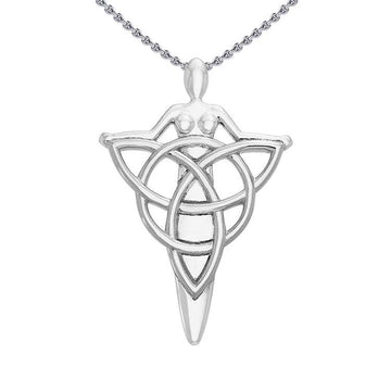 Danu Goddess Silver Pendant with Chain Set TSE738 - Jewelry